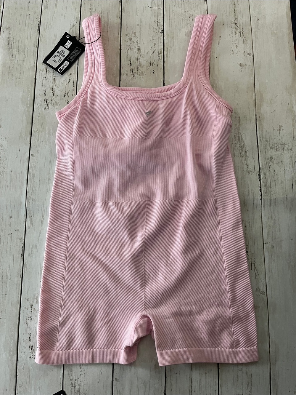 Primark Light Pink Ribbed Tank Romper - Picture 2 of 4